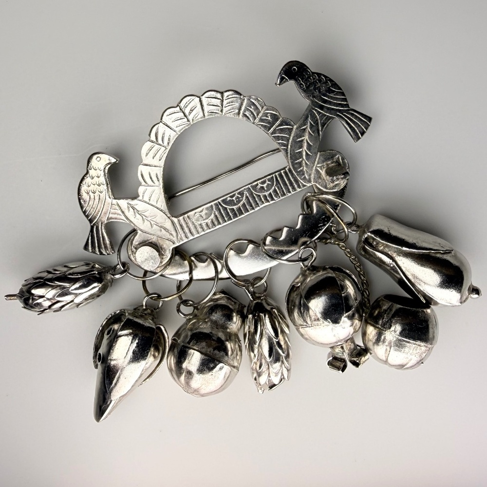 Brazilian Penca De Balangandan Amulet Brooch